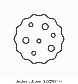 Cookie icon. line style vector icon.