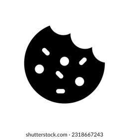 Cookie-Symbol, Logo einzeln auf weißem Hintergrund