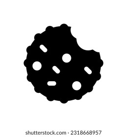 Cookie-Symbol, Logo einzeln auf weißem Hintergrund