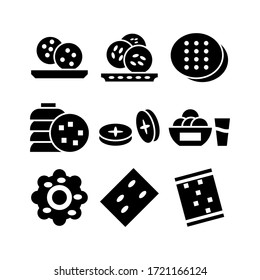 icono de cookie o logotipo símbolo de signo aislado ilustración vectorial - Colección de iconos vectoriales de estilo negro de alta calidad

