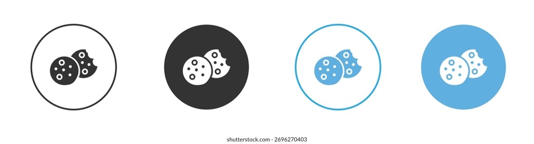 Cookie icon Logo Template Design set