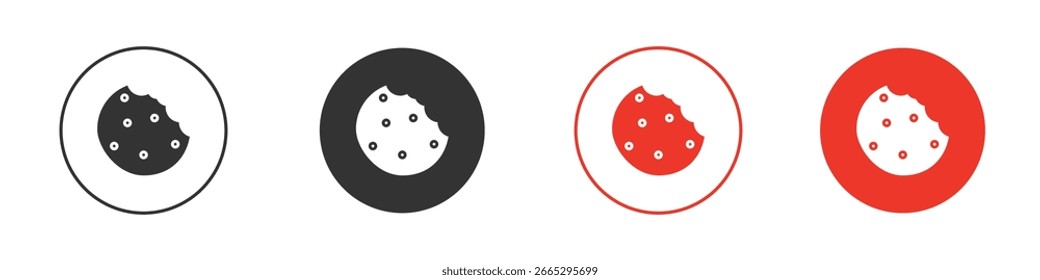 Cookie-Symbol für Logo, Vektorzeichen-Symbol für Design