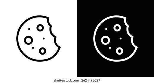 Ícone de cookie. Vetor de tipo de logotipo definido