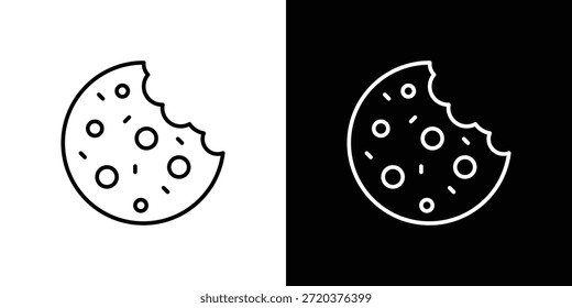 Icono de cookie. Diseño de Vector minimalista. Trazo editable. EPS10