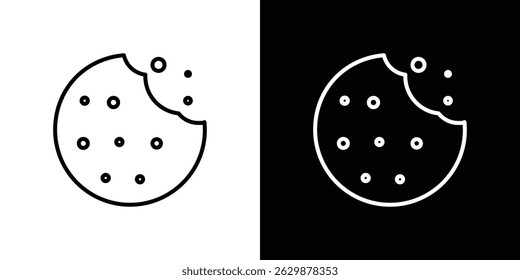 Cookie icon for mobile and web. Vector graphics