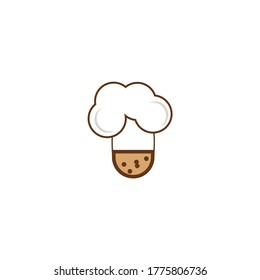 Cookie icon. Oatmeal cookies with chocolate chips.