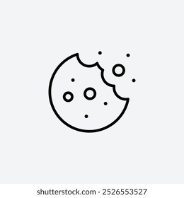 Cookie icon on white background