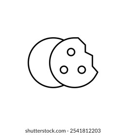 Cookie icon Outline vector for web ui