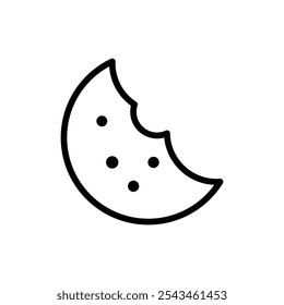 Cookie icon Outline vector for web ui