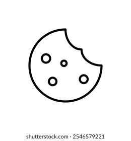 Cookie icon Outline vector for web ui