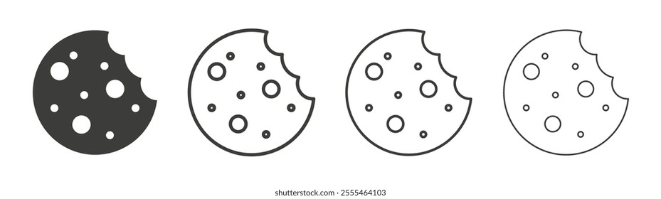 Cookie icon pack. vector illustration