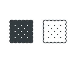Cookie icon set. Cracker icon. Biscuit vector icon set