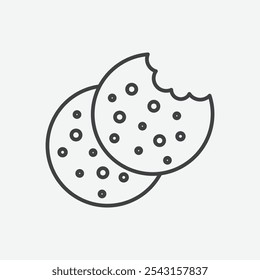 Conjunto de ícones de cookies. ilustração vetorial.