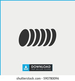 cookie icon. Simple filled cookie vector icon. On white background.