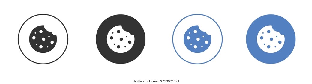 Icono de galleta simple Vector minimalista EPS