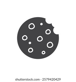Cookie icon Simple thin line flat symbol