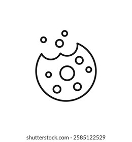 Cookie icon. simple thin line vector icon