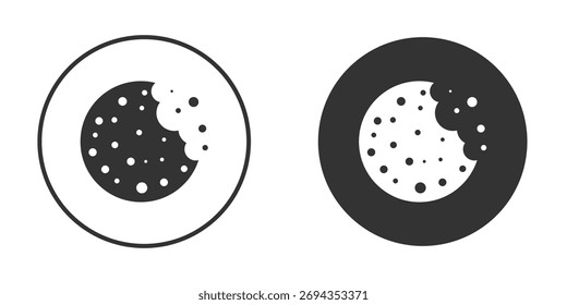 Ícone de cookie. Ilustração de vetor simples. Conjunto de Ícones de Silhueta.
