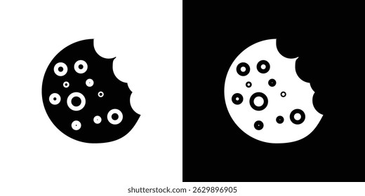 Cookie icon in solid flat trendy design style.