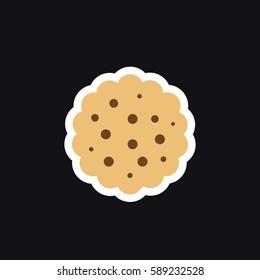 cookie icon, sticker. vector illustration