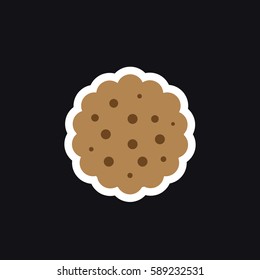 cookie icon, sticker. vector illustration