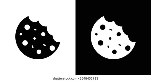 Cookie icon symbol collection. Flat vector stock illustration.