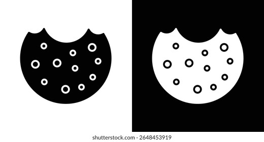 Cookie icon symbol collection. Flat vector stock illustration.