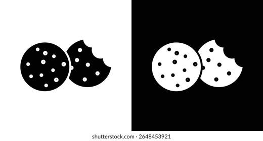 Cookie icon symbol collection. Flat vector stock illustration.