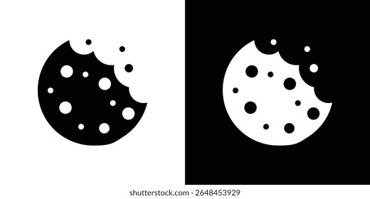 Cookie icon symbol collection. Flat vector stock illustration.
