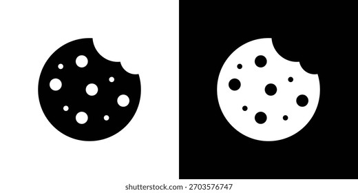Logotipo do símbolo do ícone do cookie. Modelo gráfico.