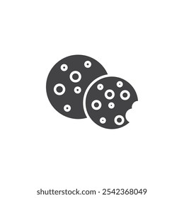 Cookie-Symbol Symbol-Marke im gefüllten Stil