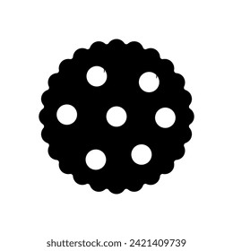plantilla vectorial de símbolo de cookie