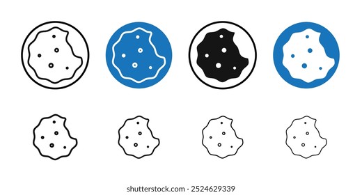 Cookie icon Thin line art collection