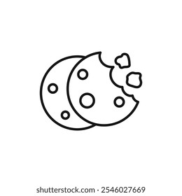 Cookie icon Thin line art isolated