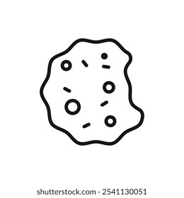 Cookie icon Thin line flat illustration