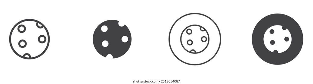 Cookie icon thin line illustration
