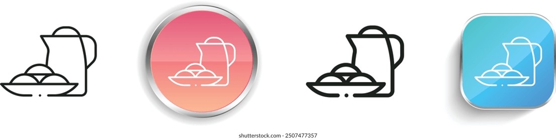 cookie icon. Thin Linear, Regular and Button Style Design Isolated On White Background