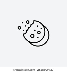 Cookie icon in tree different line stroke sizes.