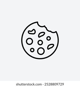 Cookie icon in tree different line stroke sizes.