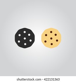 Cookie icon vector