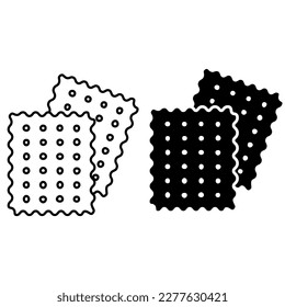 Cookie icon vector. Confectionery illustration sign. Pastry symbol. Confection logo.
