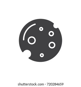 Cookie icon vector, filled flat sign, solid pictogram isolated on white. Symbol, logo illustration.