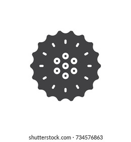 Cookie icon vector, filled flat sign, solid pictogram isolated on white. Symbol, logo illustration.