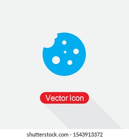 Cookie Icon Vector Illustration Isolated On Light Gray Background Eps10