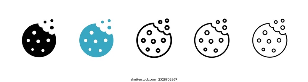 Cookie icon vector illustration set