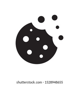 Cookie icon vector isolated on white background