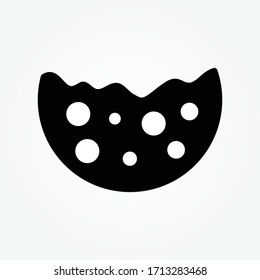 Cookie icon vector isolated on white background, logo concept of Cookie sign on white background, filled black symbol