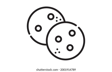 Cookie icon vector isolated on white background, logo concept of Cookie sign on transparent background, filled black symbol