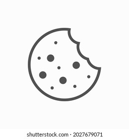 Cookie icon vector isolated on white background, logo concept of Cookie sign on white background