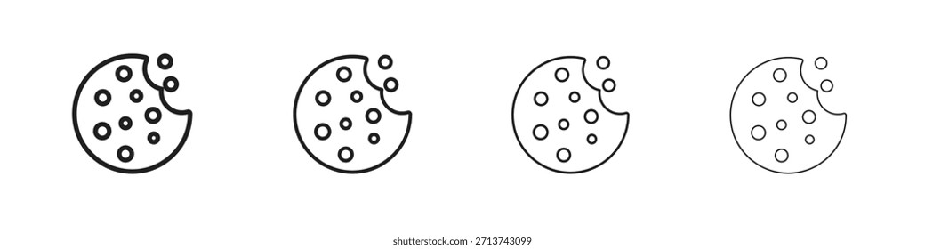 Icono de cookie. Vector de pictogramas aislados.